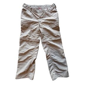 The North Face Women's Convertible Zip Off Cargo Khaki Pants Shorts Size 12